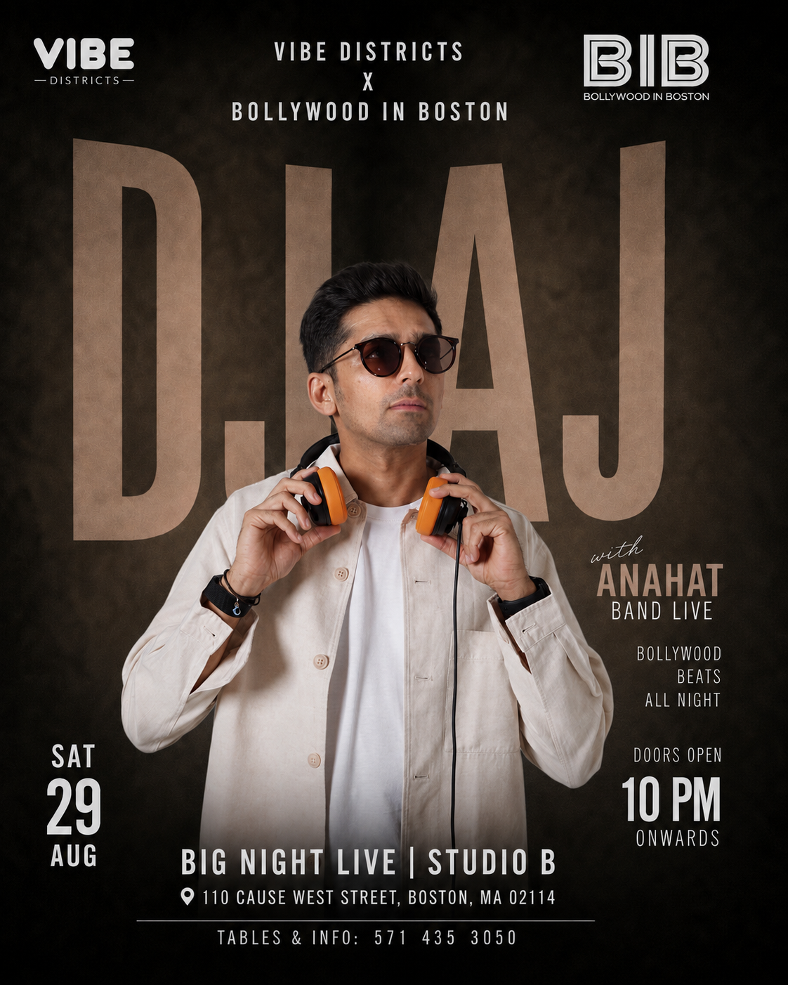 DJ AJ live in Boston flyer