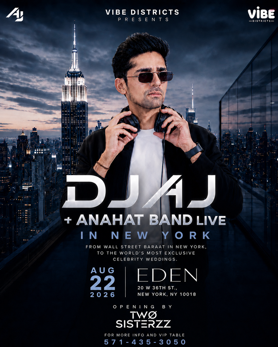 DJ AJ live in NYC flyer
