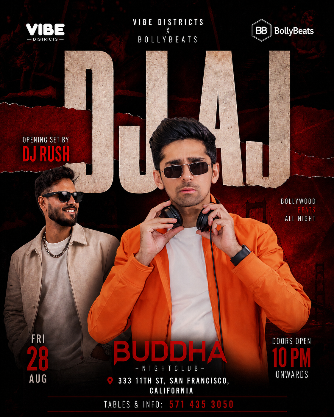DJ AJ live in San Francisco flyer